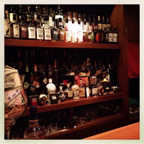 Japanese focused spirit selection at Bar High Five in Tokyo