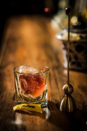 Frau A Horn-Bourbon Bourbon, Islay Whisky, Honey, Homemade Chocolate and Walnut Bitter