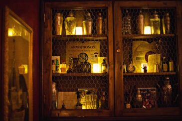 Vintage tools Interior at the Jerry Thomas Project in Rome