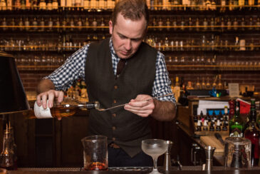 Kyle Sanders at Multnomah Whiskey Library in Portland